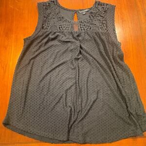 Zac & Rachel Black Sleeveless Top Size XL